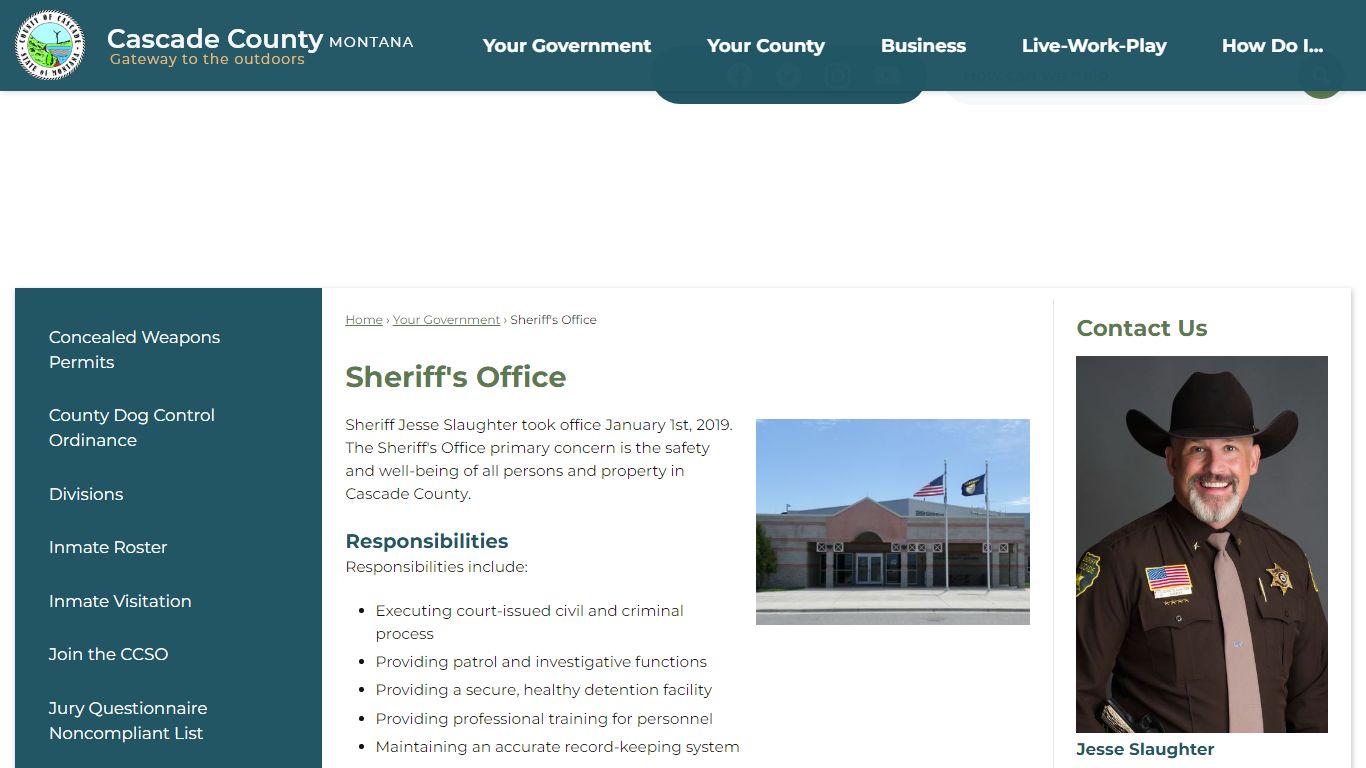 Sheriff's Office | Cascade County, MT